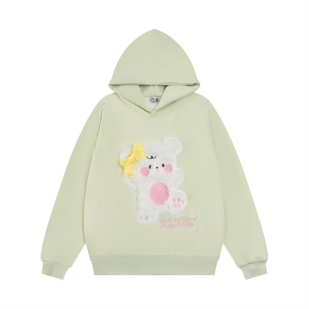 Bear Bow Decoration Hooded Bathroom
