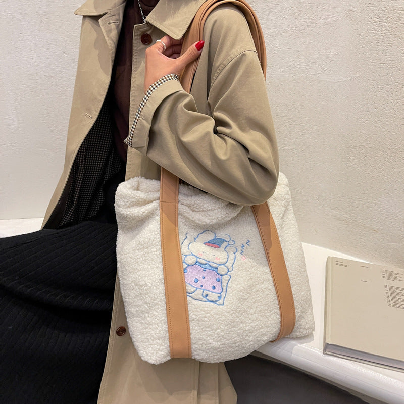 Trendy Large Capacity Fashion Shoulder Bag Tote Fur Bag - The Number 1 Things
