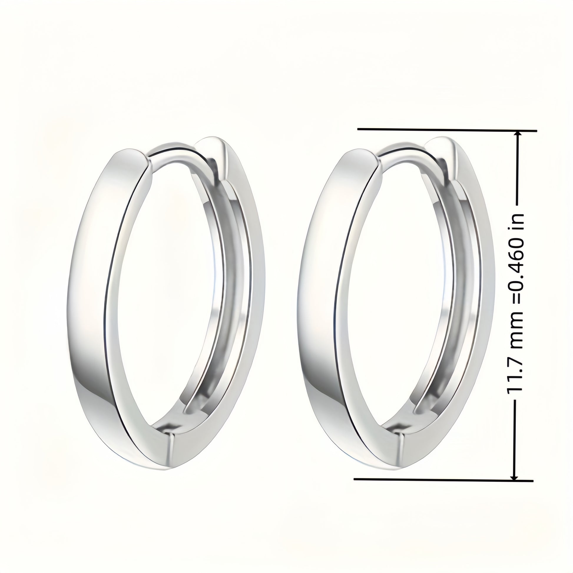 Hypoallergenic Men's Perfect Material S925 Sterling Silver Earrings, Retro Classic Simple Hoop Earrings, Birthday And Holiday Gifts. - The Number 1 Things