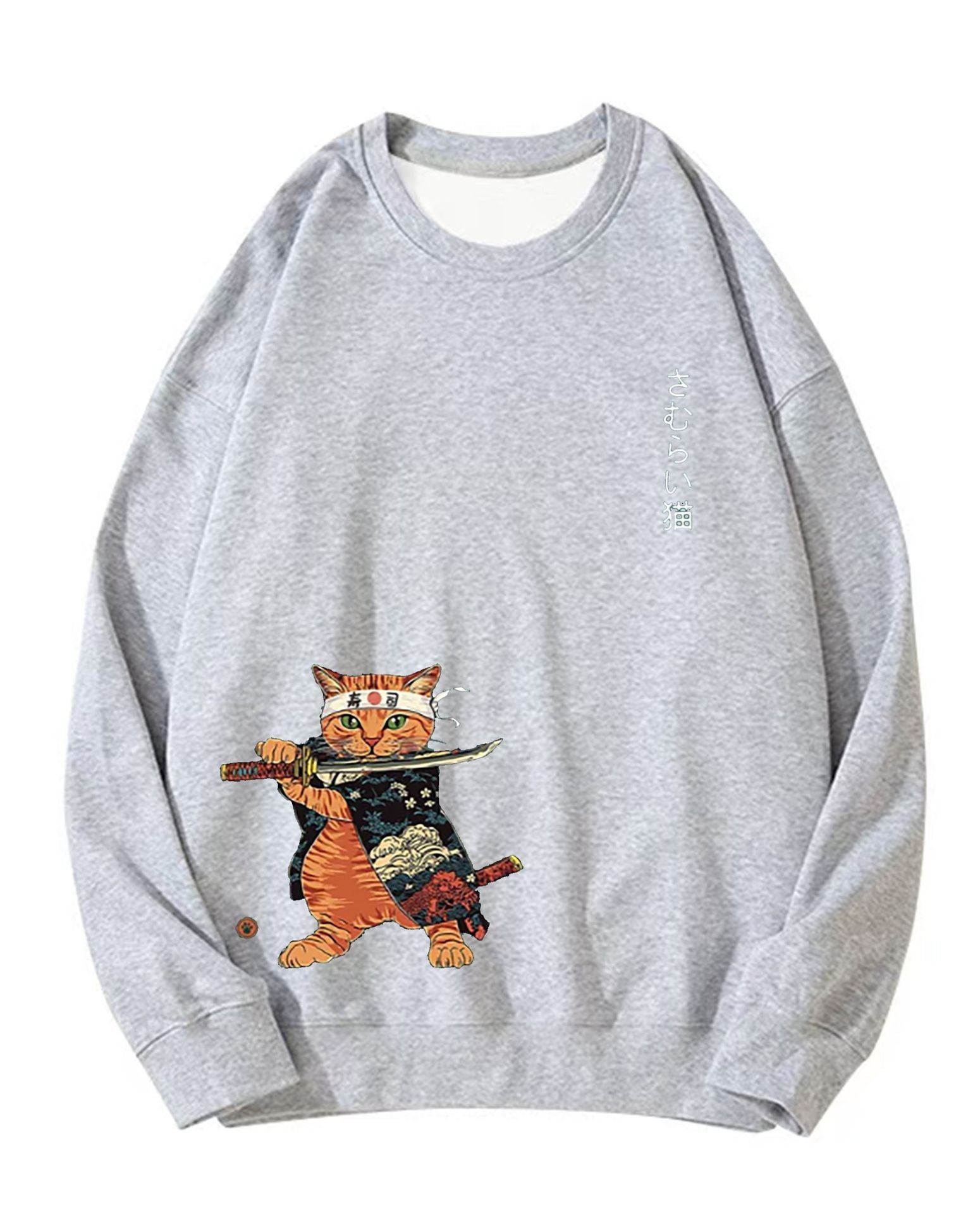 Japanese Style Large Cat Pattern Printed Round Neck Men And Women - The Number 1 Things