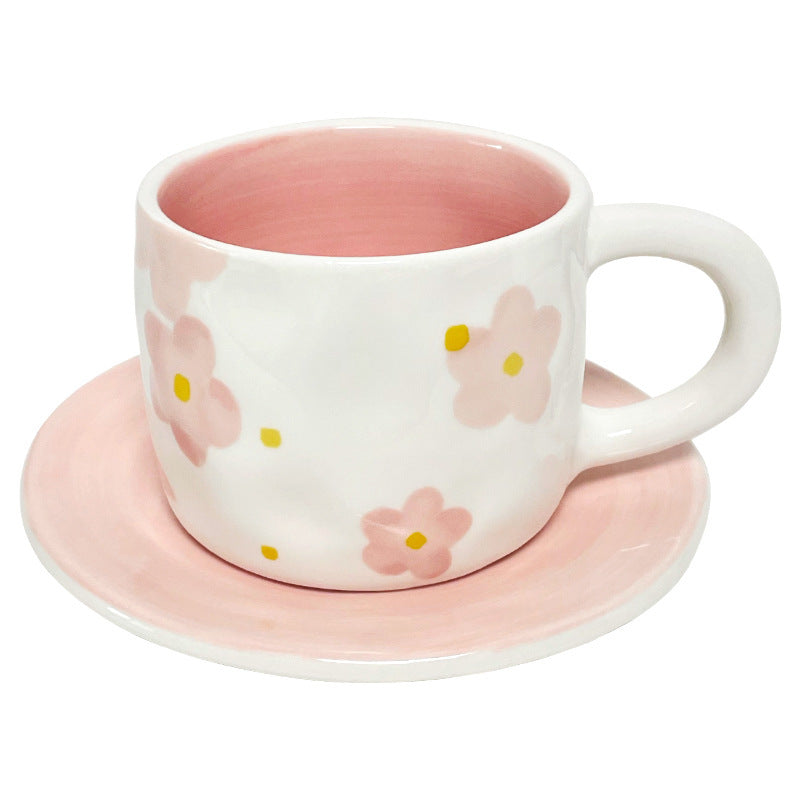 Sakura Ins Style Ceramic Coffee Cup And Plate Set - The Number 1 Things