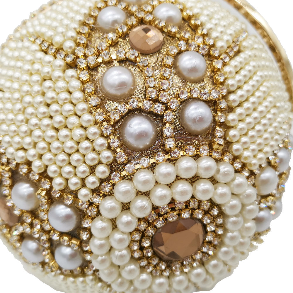 Plastic Round Pearl And Diamond Handbag - The Number 1 Things