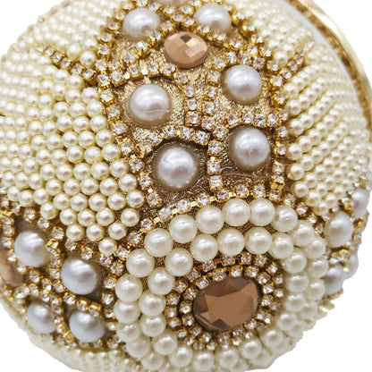 Plastic Round Pearl And Diamond Handbag - The Number 1 Things