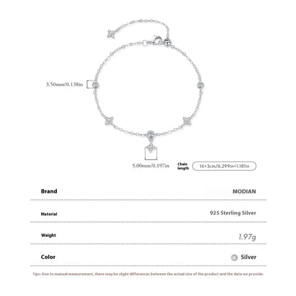 S925 Silver Four Leaf Clover Bracelet - The Number 1 Things