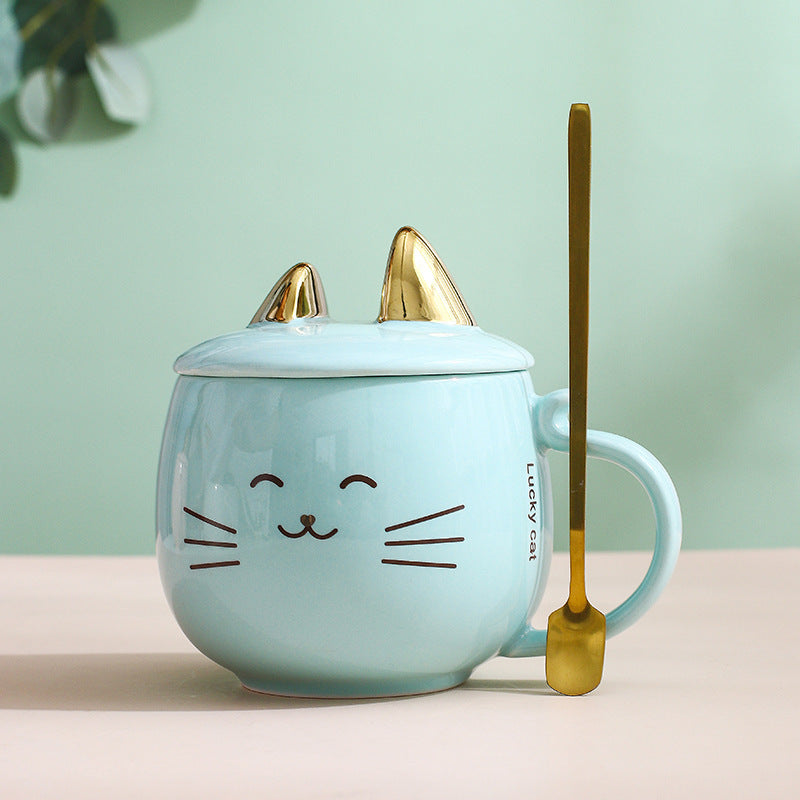 Cat Ceramic Phone Holder Mug With Cover And Spoon - The Number 1 Things