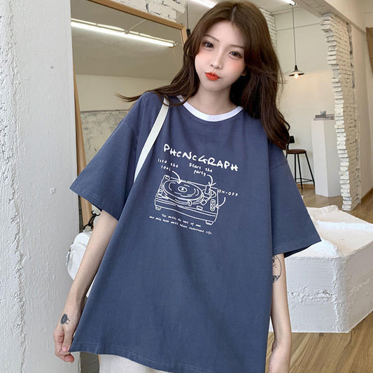 Japanese Style Girlish Style Cotton Short Sleeve T-shirt Women's New - The Number 1 Things