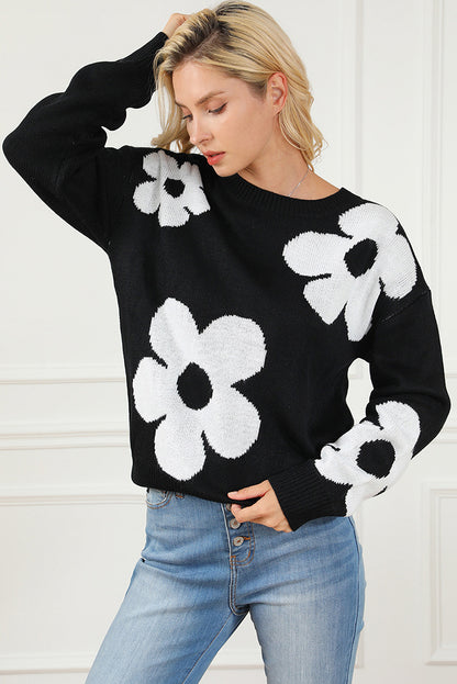 European And American Fashion Floral Print Warm Sweater Woman - The Number 1 Things