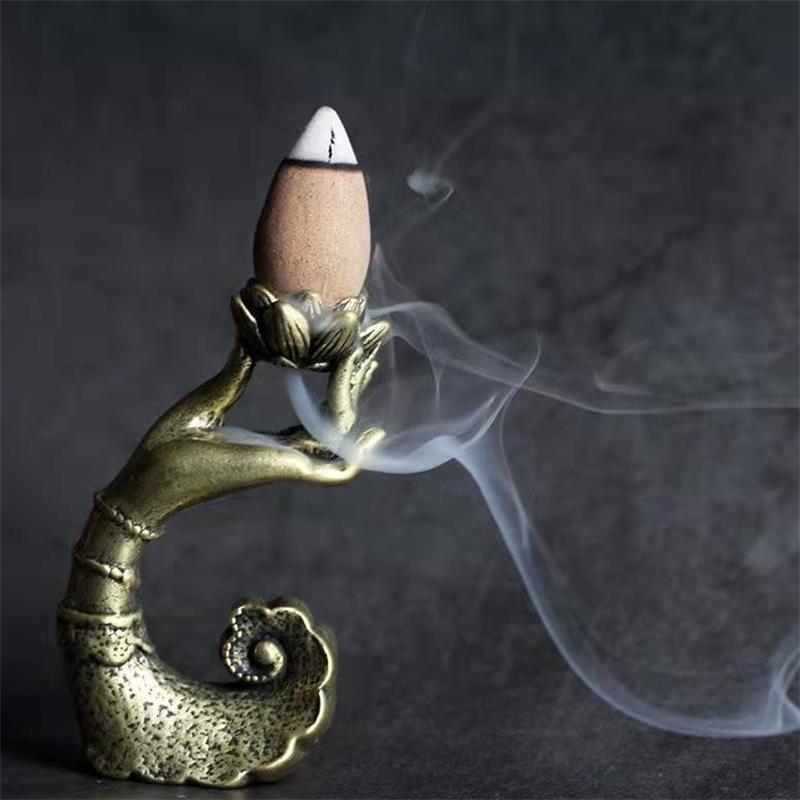 Antique Buddha Hand Incense Stick Incense Stove Brass Artifact Tabletop Decoration - The Number 1 Things