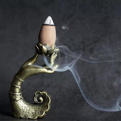 Antique Buddha Hand Incense Stick Incense Stove Brass Artifact Tabletop Decoration - The Number 1 Things