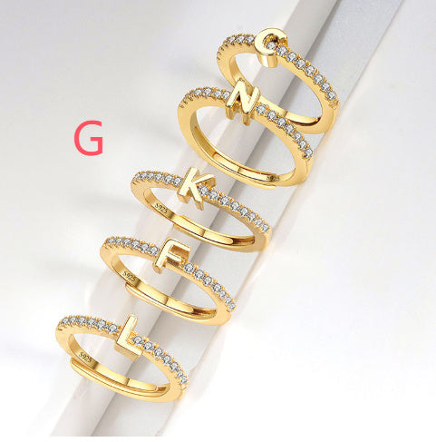 S925 Sterling Silver New Style Micro-inlaid Letters Ring - The Number 1 Things