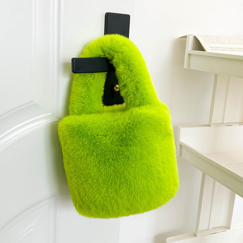 Plush Bag High-grade Thick Autumn And Winter Hand Bucket Bag - The Number 1 Things