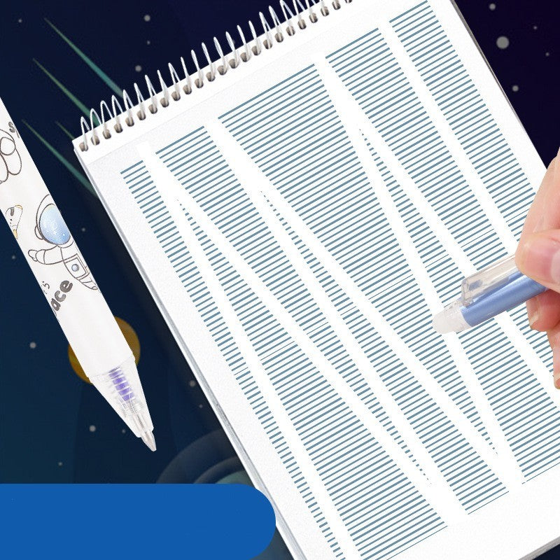 Astronaut Erasable Neutral Pen High Appearance Level Student Easy Erasable Press Moving
