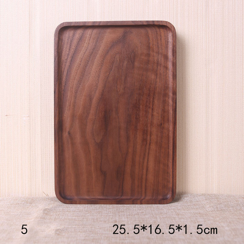 Japanese Style Wooden Black Walnut Rectangular Dinner Plate - The Number 1 Things