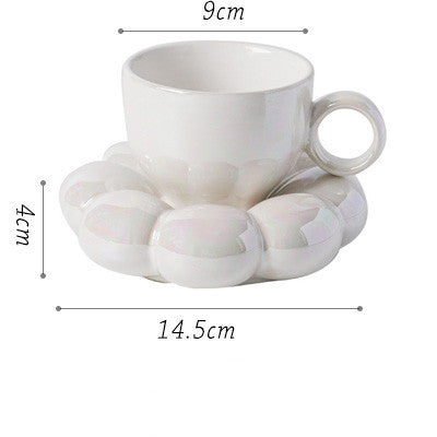 Flower Ceramic Cup And Saucer Breakfast Coffee Creative Color Underglaze Color - The Number 1 Things