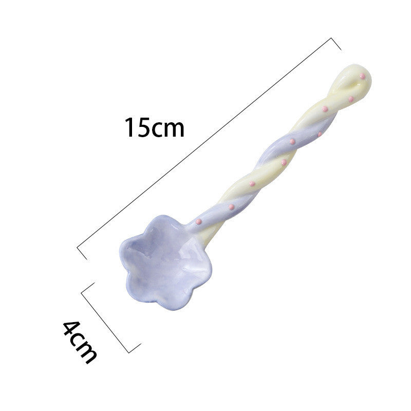 Household Spoon Ceramic Long Handle Spoon