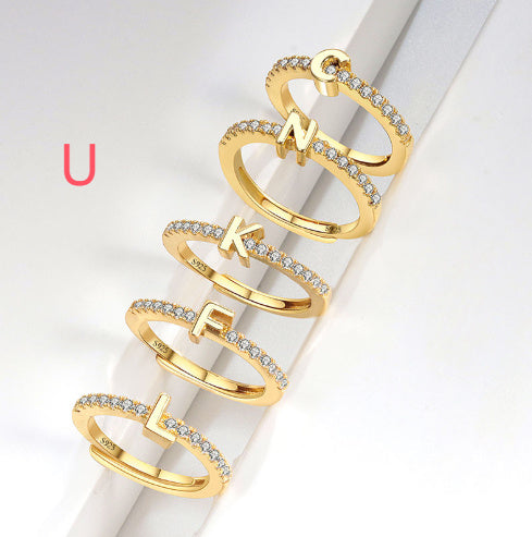 S925 Sterling Silver New Style Micro-inlaid Letters Ring - The Number 1 Things