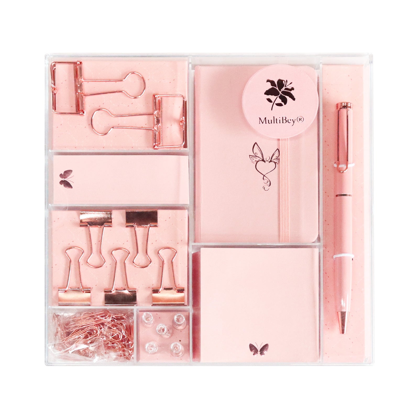 Rose Gold Stationery Set Gift Box Student Office Stationery - The Number 1 Things