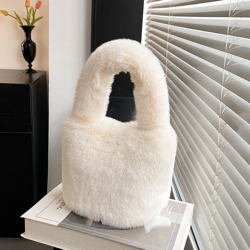 Plush Bag High-grade Thick Autumn And Winter Hand Bucket Bag - The Number 1 Things