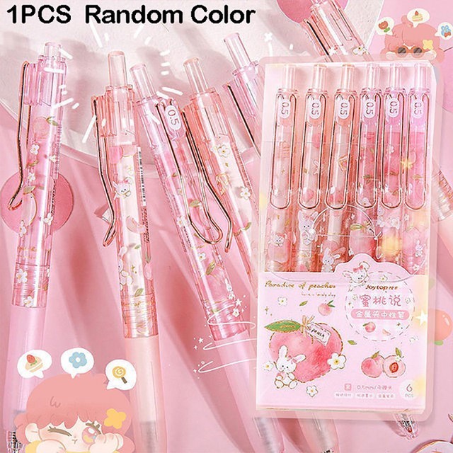 1PC Cute Gel Pens 0.5mm Kawaii Peach Strawberry - The Number 1 Things