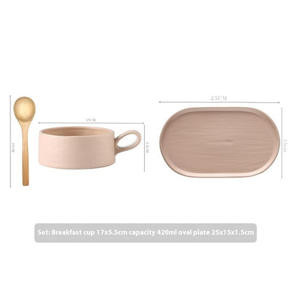 Morandi Ceramic Tableware Combination Breakfast Cup