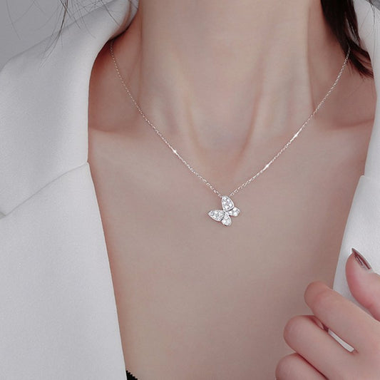 S925 Sterling Silver Butterfly Pendant Necklace - The Number 1 Things