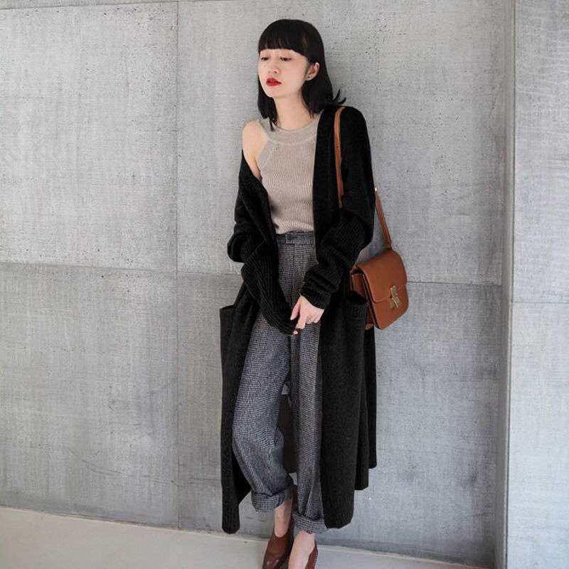 Women's Mid-length Thick Knitted Cardigan Sweater Coat - The Number 1 Things