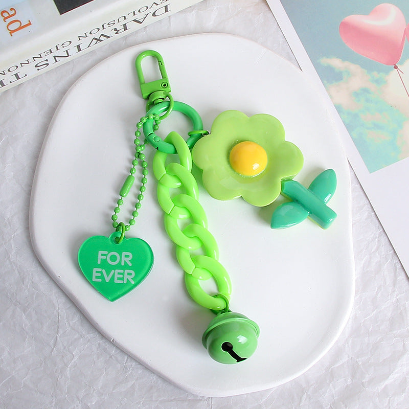 Resin Flower Key Ring Girl Heart Hanging Ornament - The Number 1 Things