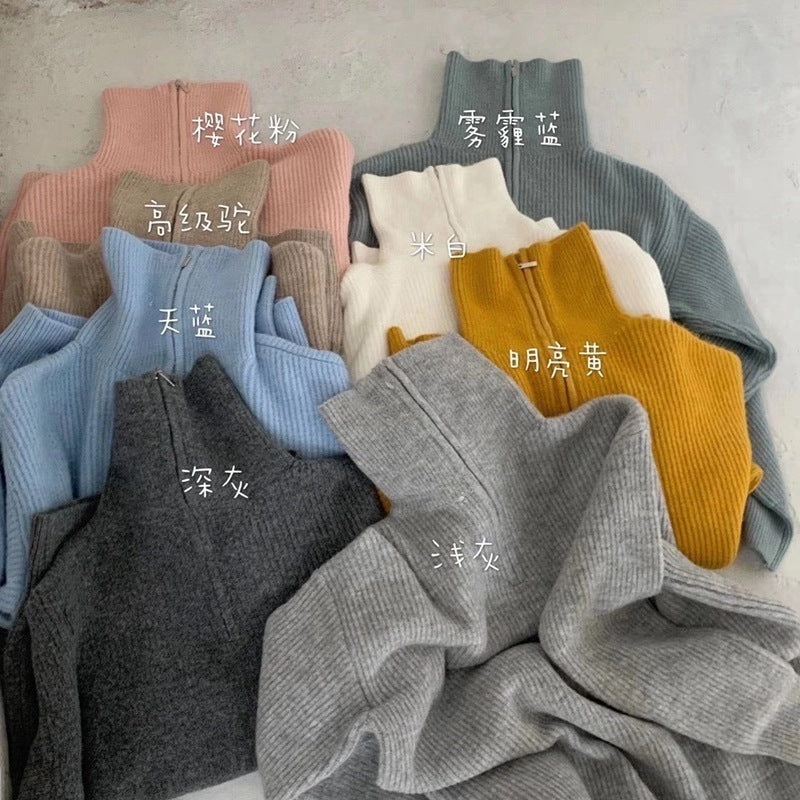Autumn And Winter Gentle Stand Collar Sweater Cardigan Coat Loose Women - The Number 1 Things