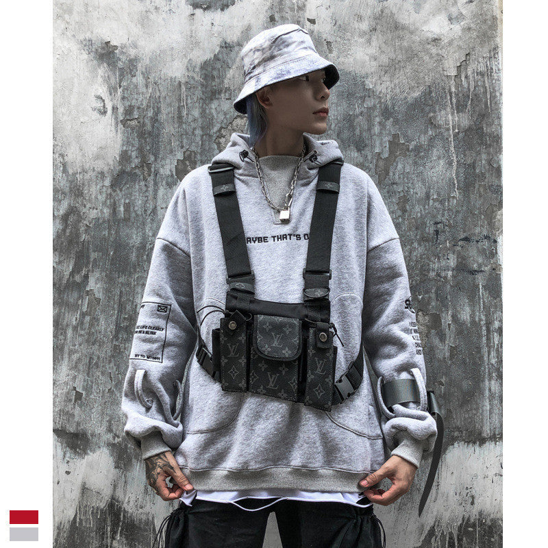 High Street Hooded Loose Letter Embroidered Sweatshirt - The Number 1 Things