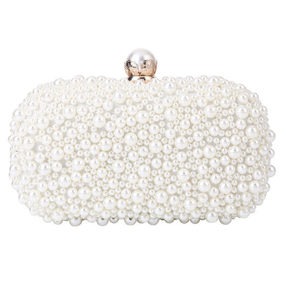 Women's Pearl Dinner Bag Soft Surface Lock Clutch - The Number 1 Things