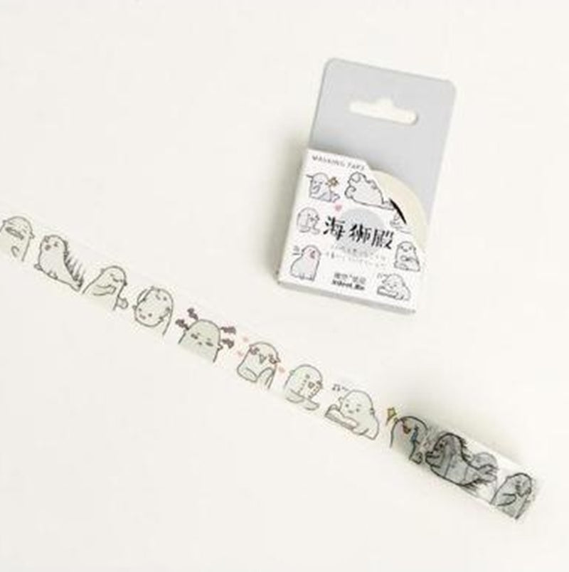Cute Seal Panda Hamster Animals Masking Washi Tape
