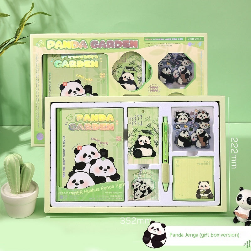 Flower Panda Series Hand Account Gift Box Stationery Suit