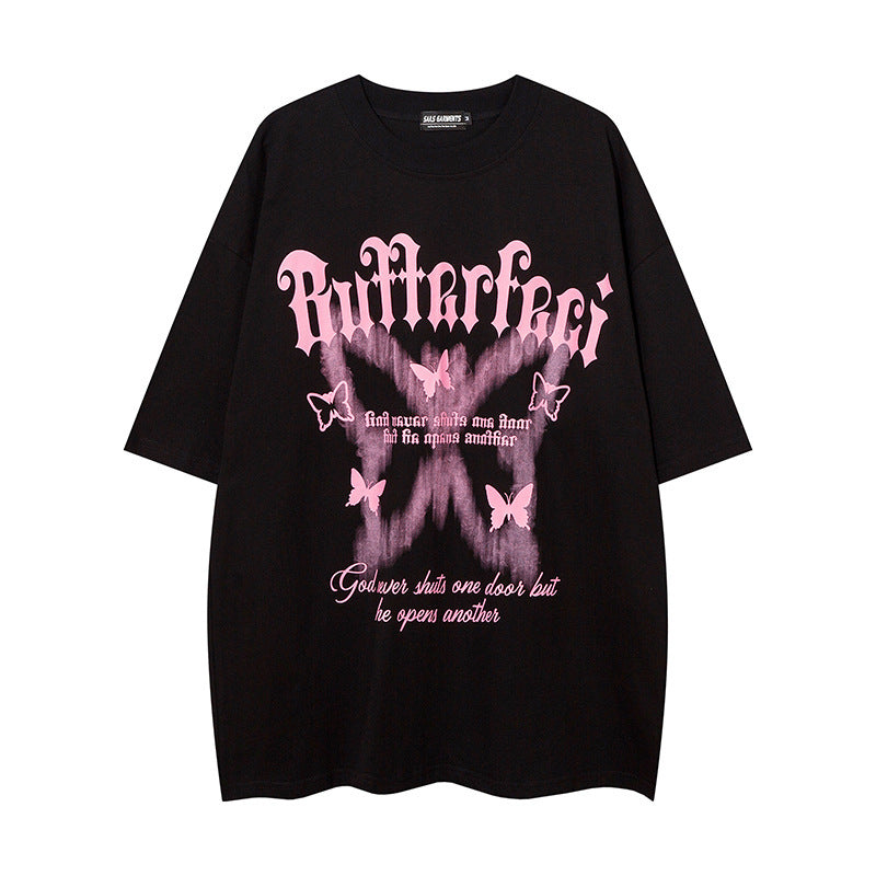 American High Street Butterfly Printed T-shirt For Men And Women - The Number 1 Things