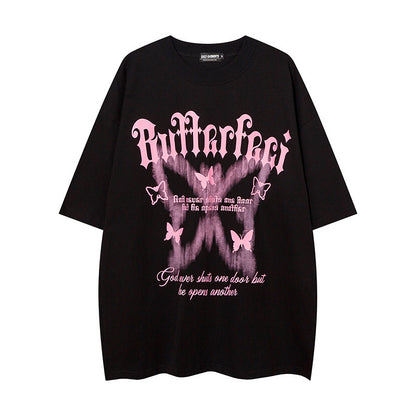 American High Street Butterfly Printed T-shirt For Men And Women - The Number 1 Things