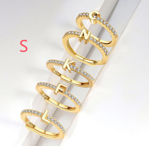 S925 Sterling Silver New Style Micro-inlaid Letters Ring - The Number 1 Things