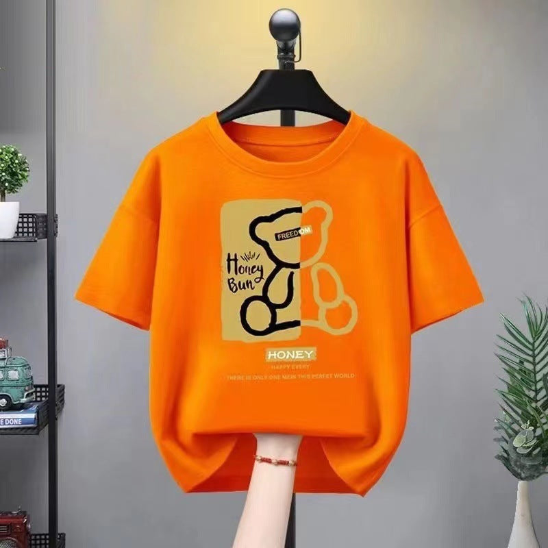 Bear Cotton Short Sleeve Loose Casual - The Number 1 Things