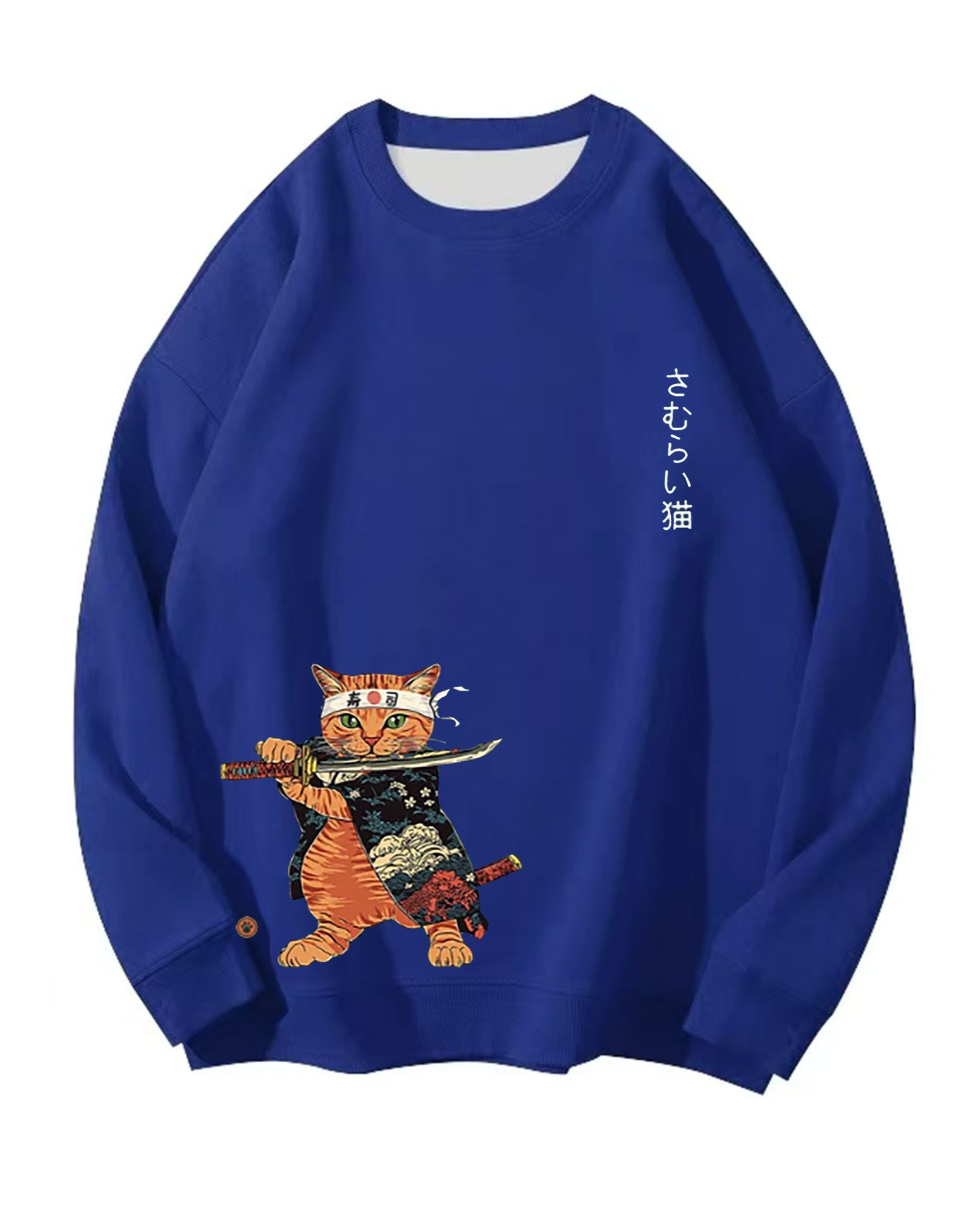 Japanese Style Large Cat Pattern Printed Round Neck Men And Women - The Number 1 Things