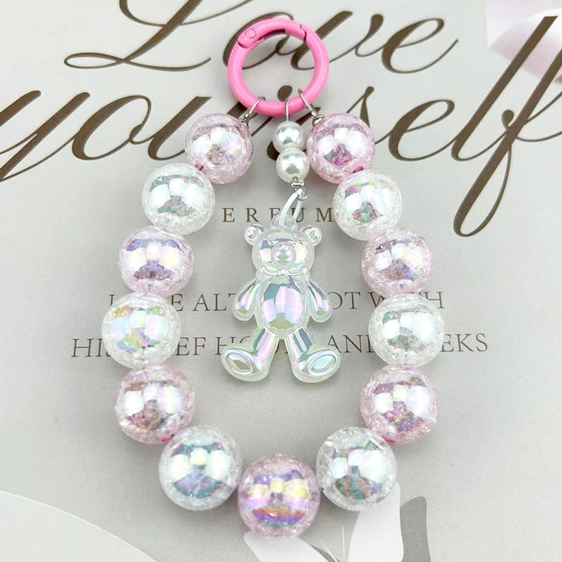 Burst Beads Luminous Bear Pendant Mobile Phone Charm - The Number 1 Things