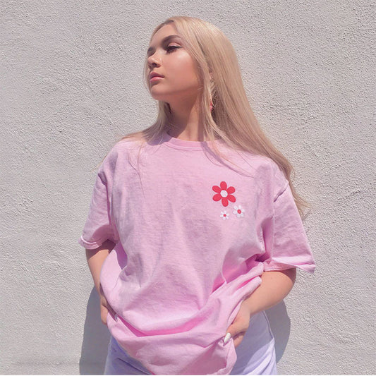 Women's Fashion Monogram Floral T-shirt