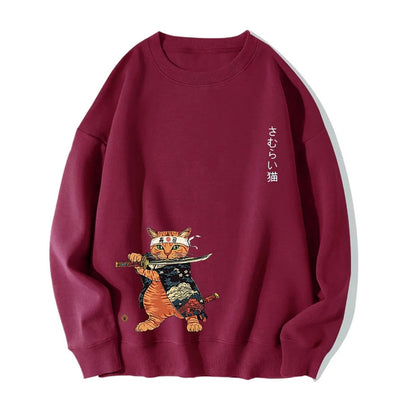 Japanese Style Large Cat Pattern Printed Round Neck Men And Women - The Number 1 Things