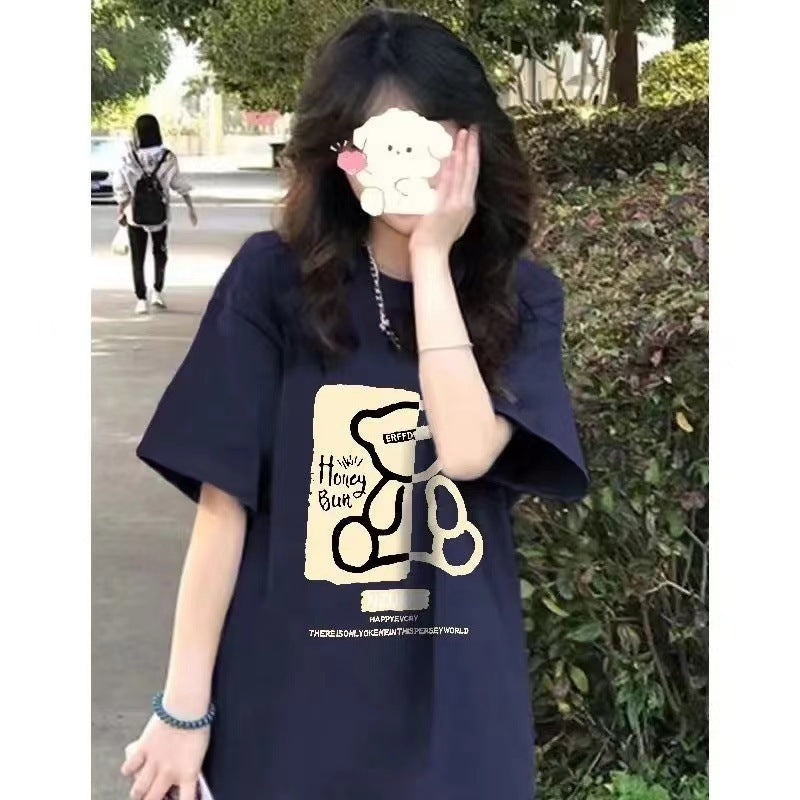 Bear Cotton Short Sleeve Loose Casual - The Number 1 Things