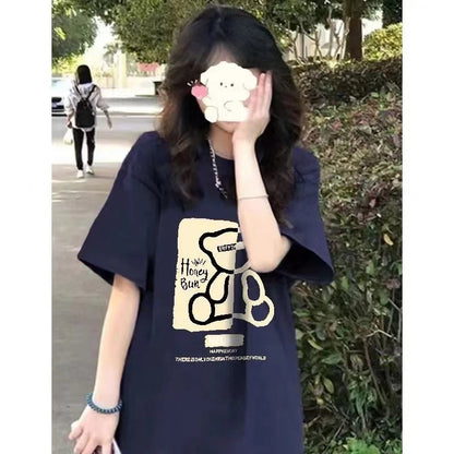 Bear Cotton Short Sleeve Loose Casual - The Number 1 Things