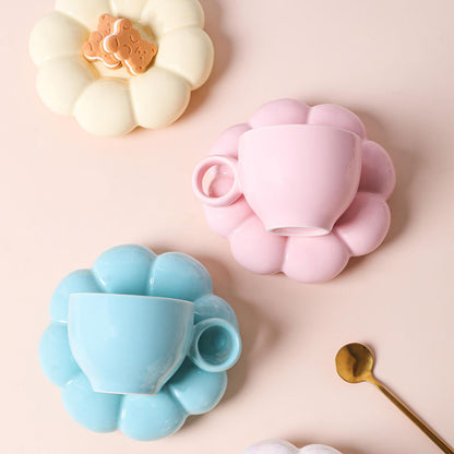 Flower Ceramic Cup And Saucer Breakfast Coffee Creative Color Underglaze Color - The Number 1 Things