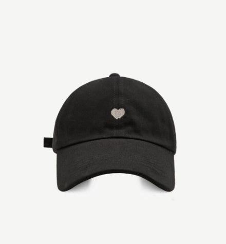 Preppy Style Love Embroidery Ponytail Half Topless Hat