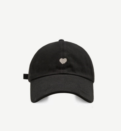 Preppy Style Love Embroidery Ponytail Half Topless Hat