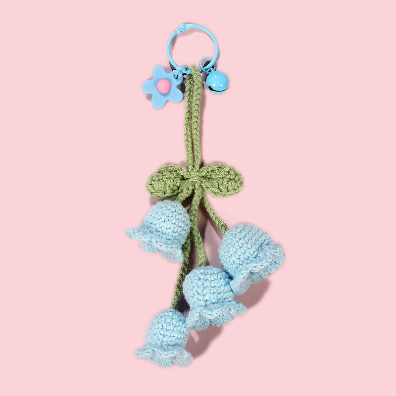 Hand-made Hook Braided Woolen Thread Lily Of The Valley Keychain - The Number 1 Things