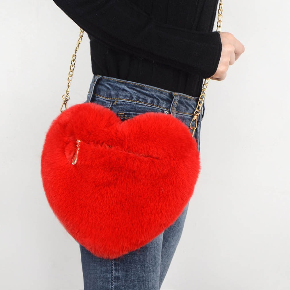 Love Bags For Women Plush Chain Shoulder Bags Valentine's Day Party Bag - The Number 1 Things