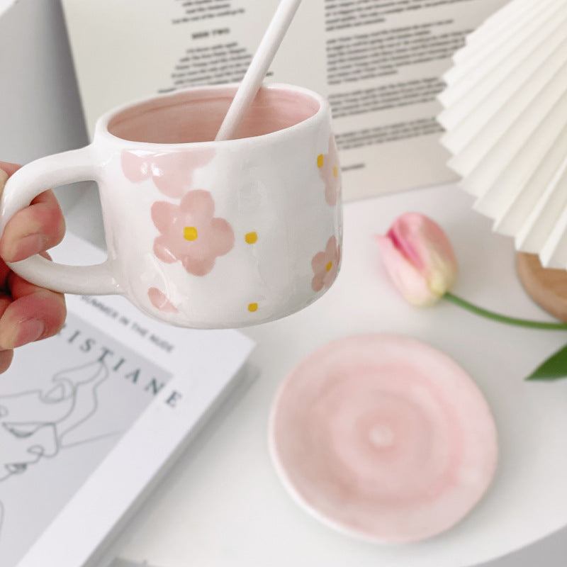 Sakura Ins Style Ceramic Coffee Cup And Plate Set - The Number 1 Things