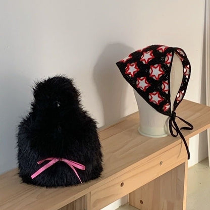 Cute Furry Puppy Portable Bowknot Bag - The Number 1 Things