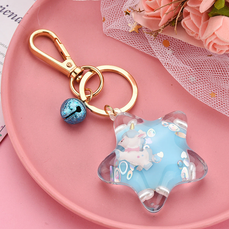 New Trendy Acrylic Five-pointed Star Keychain Boutique - The Number 1 Things
